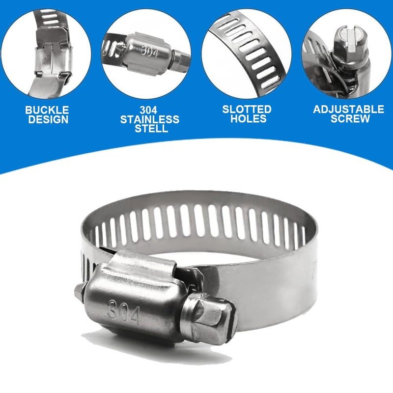 Byredio 3/8 Transmission Oil Cooler Hose 10FT - SAE J1532 Certified, 300PSI High Pressure, Includes 10 Clamps for Leak-Free Fit (-40F to 302F) - Perfect for Power Steering & Hydraulic Systems - Image 4